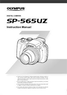 Olympus SP 565 UZ manual. Camera Instructions.